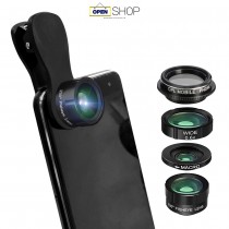 【攝影視訊】手機鏡頭 外接式 特效4合1 廣角 微距 魚眼 偏光鏡